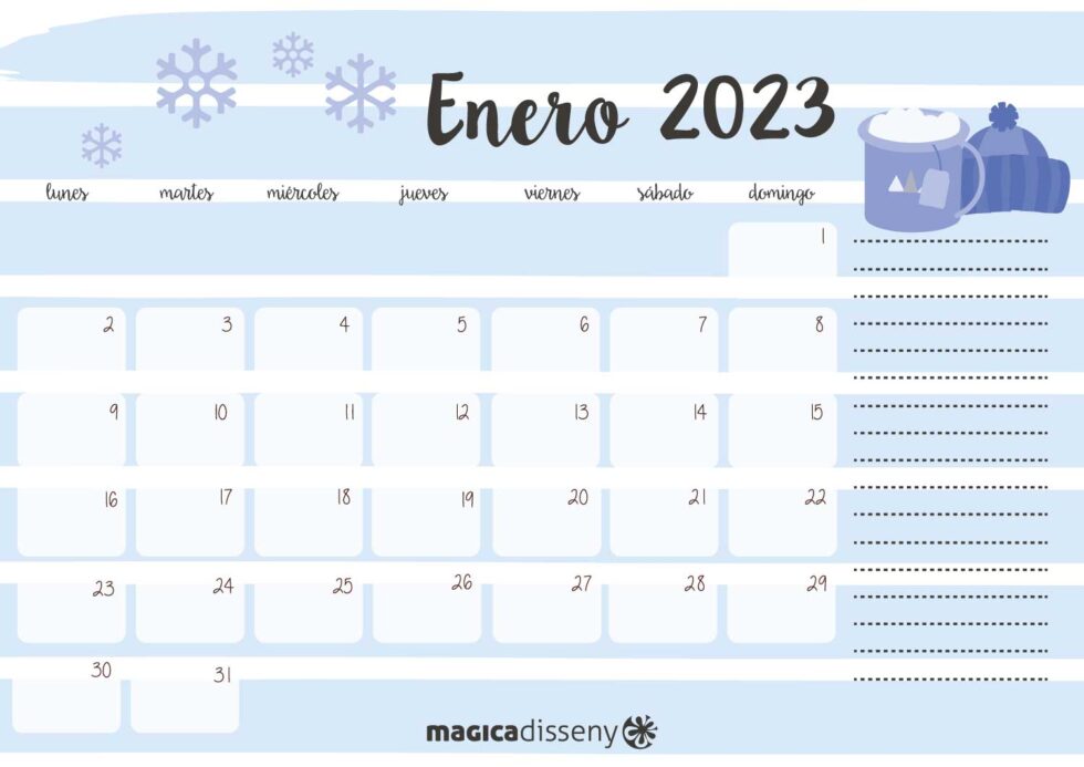 Calendario Primer Semestre 2023 Magica Disseny 3256